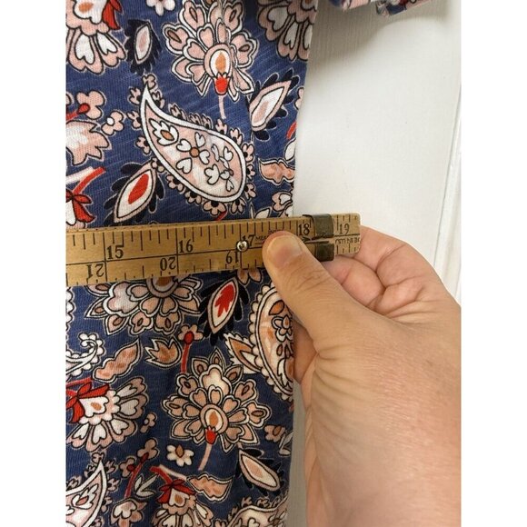 NWT BODEN V Neck Puff Sleeve Paisley Print Jersey Mini Dress 100% Cotton Sz 12P - Picture 13 of 13